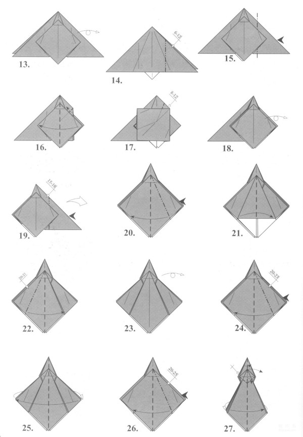 Origami handmade tutorial, J.Anibal Voyer Iniesta wizard hechicero handmade origami drawing tutorial