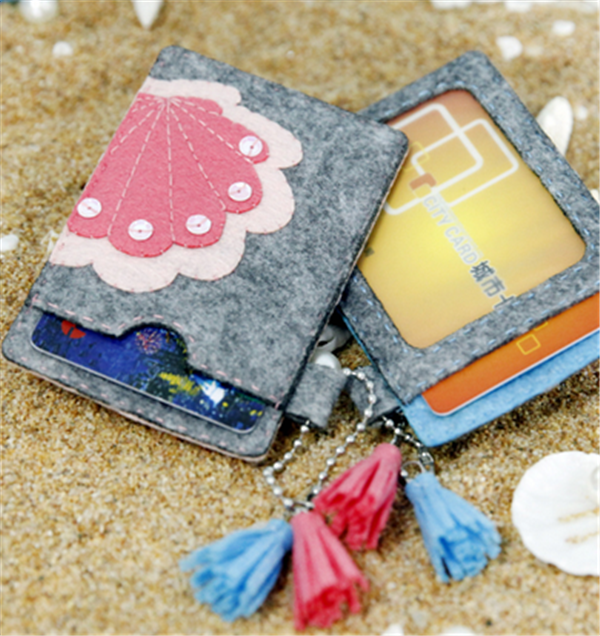 Refreshing sea breeze card holder made of non-woven handmade fabric DIY