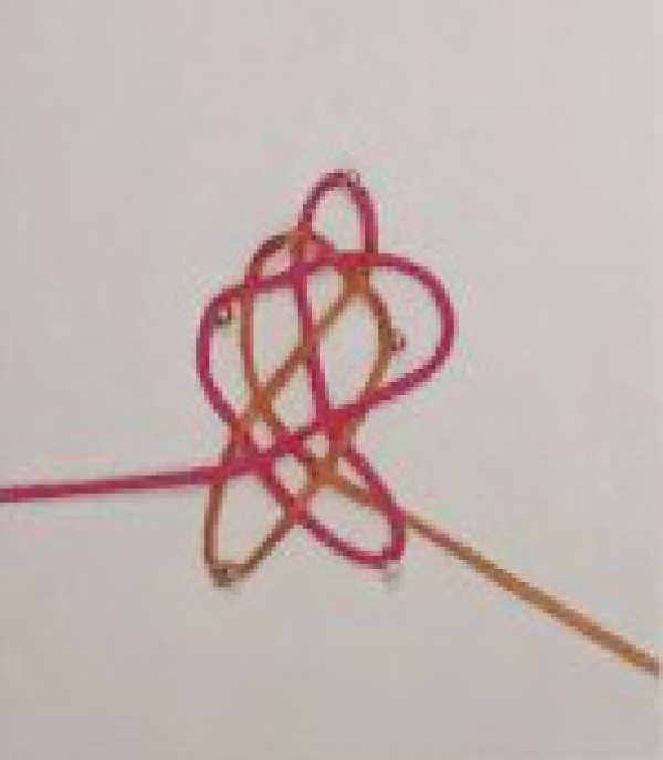 Illustration of hairpin knot Chinese knot tutorial