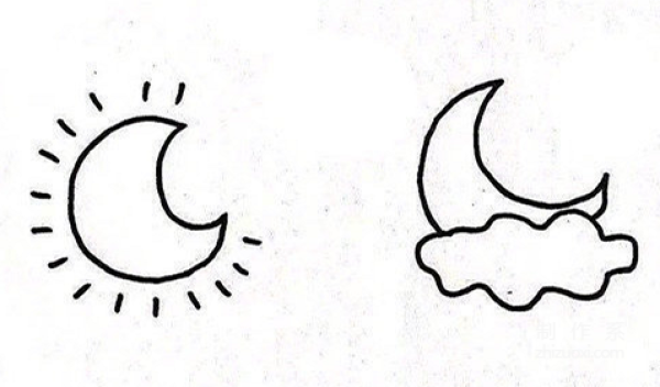 Learn to draw simple drawings, simple drawings of the moon