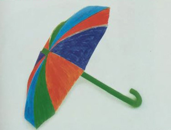 Make a small umbrella with cardboard and straws, handmade tutorial for primary school students