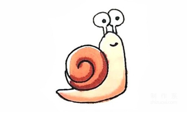 Learn to draw simple drawings, color simple drawings of snails