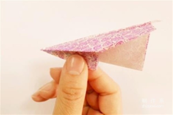 Illustration of how to make a simple paper airplane origami for children