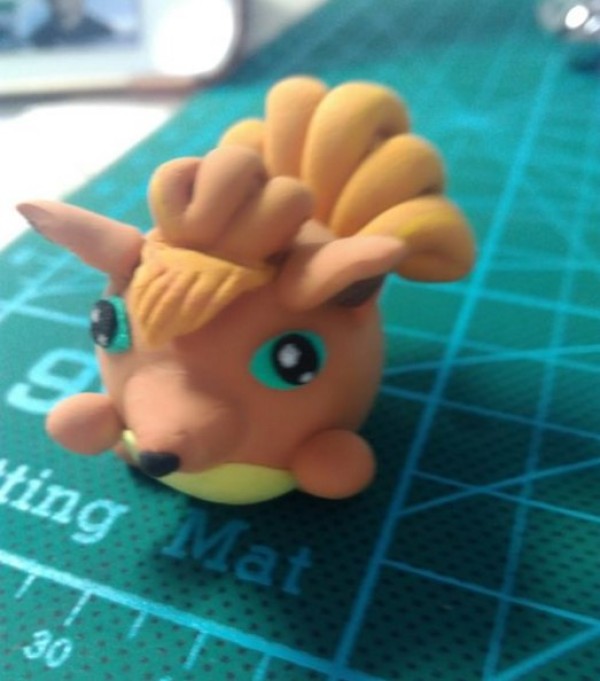 Tutorial on making Pokemon Vulpix with ultra-light clay, cute little fox