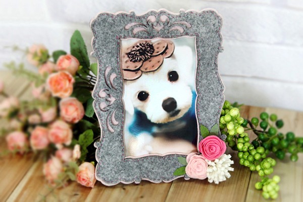 Appreciation of small fresh rose flower fabric photo frame products