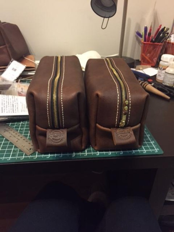 Dopp kit storage bag production process