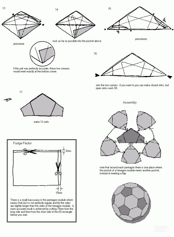 Paper art hand-making tutorial, combined origami plug-in football hand-made origami drawing tutorial