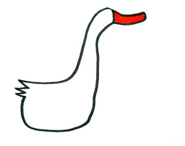 Learn to draw simple drawings, little duck