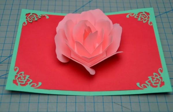 Tutorial on rose greeting cards with overwhelming love, handmade love cards