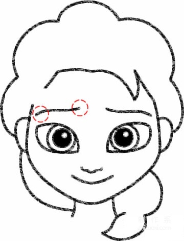 Learn to draw simple drawings, Princess Elsa