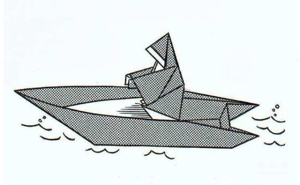 Paper art handmade origami art, Luis Fernandez Santa Claus driving a speedboat handmade origami drawing tutorial