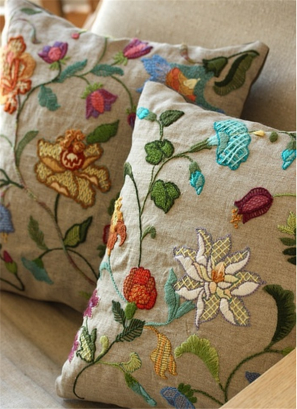 Appreciation of handmade DIY creative embroidery for fresh and elegant home items