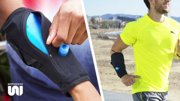 Wetsleeves wrist-worn water bottle frees your hands