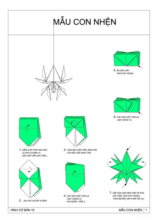 Paper art handmade origami art, insect origami black spider handmade origami drawing tutorial