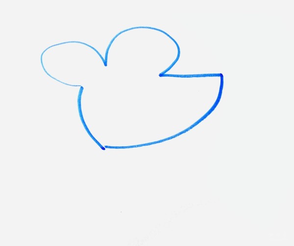 A collection of simple simple drawing pictures for kindergarten children, a simple drawing method of a cute little mouse