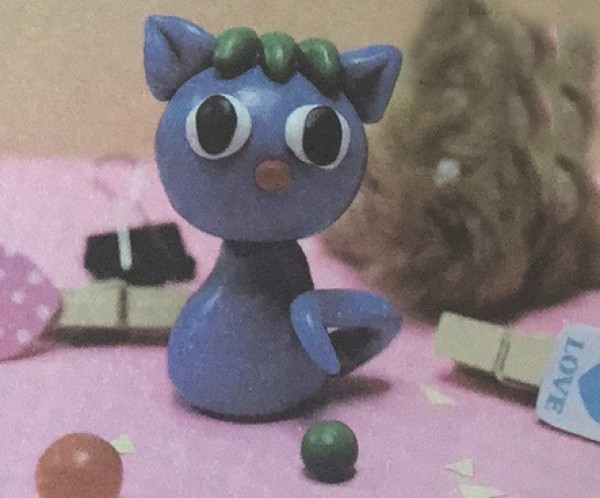 Simple space mud three-dimensional cute little cat