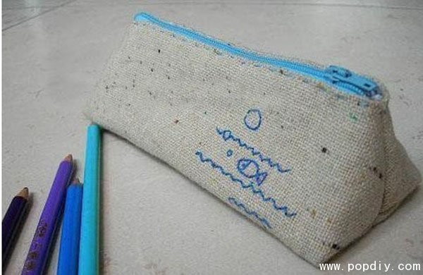 Creative handmade fabric DIY to make simple and fashionable pencil bags