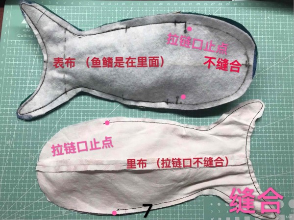 Simple handmade fabric pencil case, three-dimensional shark pencil case graphic tutorial