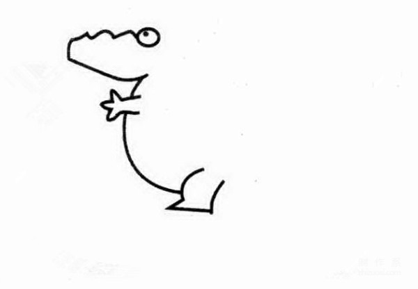 Learn to draw simple drawings, little crocodile