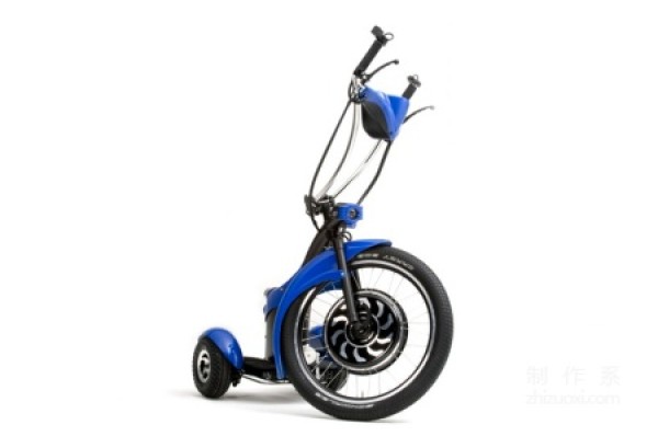 Cute three-wheeled electric scooter