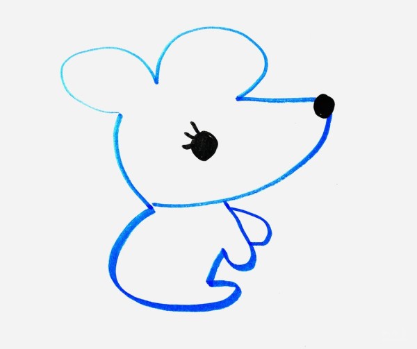 A collection of simple simple drawing pictures for kindergarten children, a simple drawing method of a cute little mouse