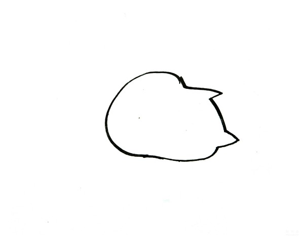 Learn to draw simple drawings, simple drawings of sleeping kittens