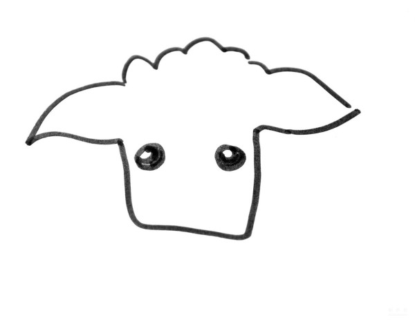 Learn to draw simple strokes, tutorial on how to draw a cute lamb