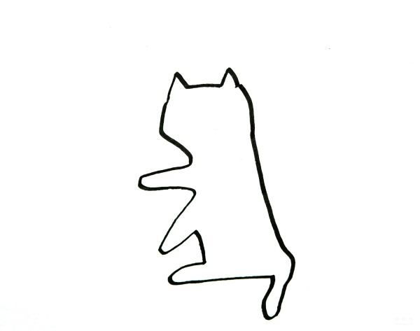 Learn to draw simple drawings, kittens in vests