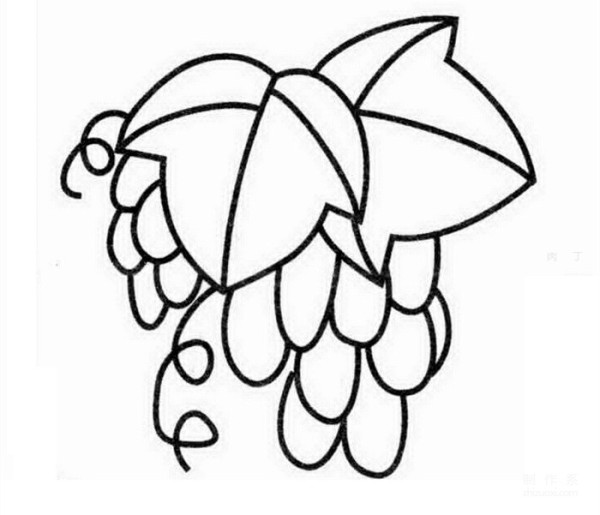 Learn to draw simple drawings, grapes