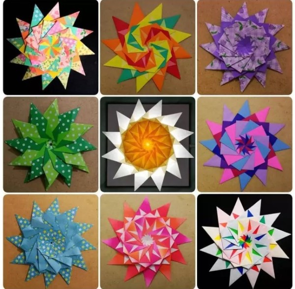 Picture display of some beautiful creative origami art works