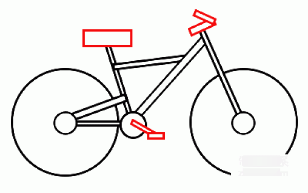 A collection of pictures of kindergarten childrens simple drawings, teach you step by step how to draw a colorful bicycle