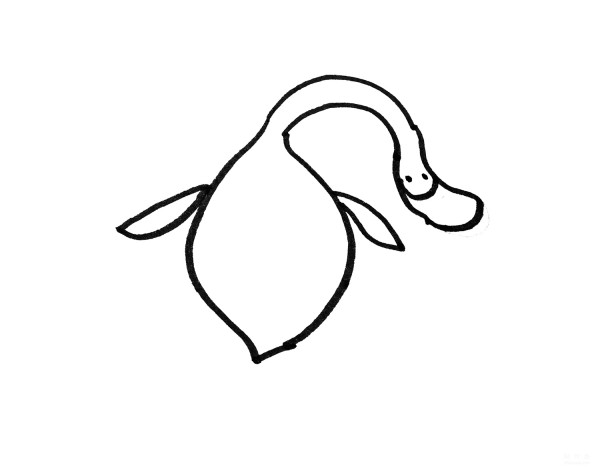 Learn to draw simple strokes, step-by-step tutorial on how to draw a colorful duck