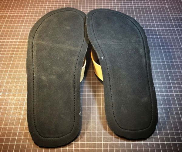 Making basic leather flip-flops (with drawings)