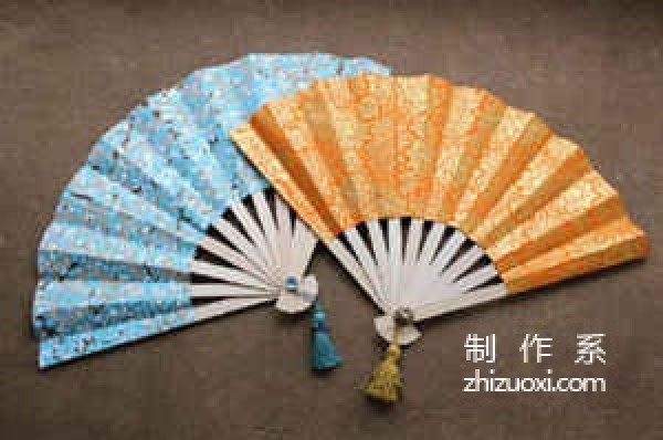 How to make a handmade paper fan, traditional wooden handle paper fan handmade tutorial