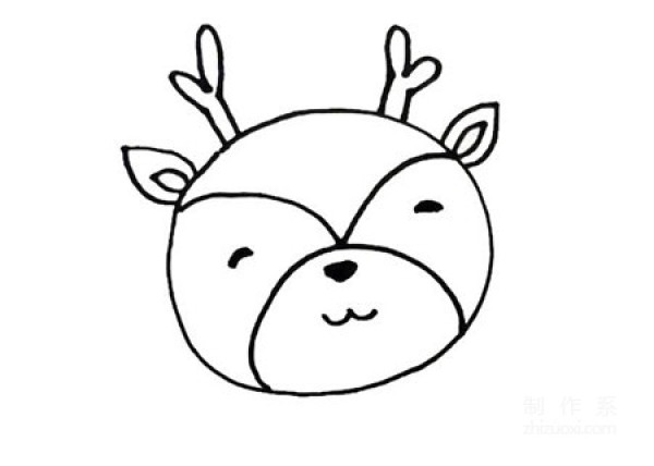 Learn to draw simple drawings, simple drawings of cute cartoon deers