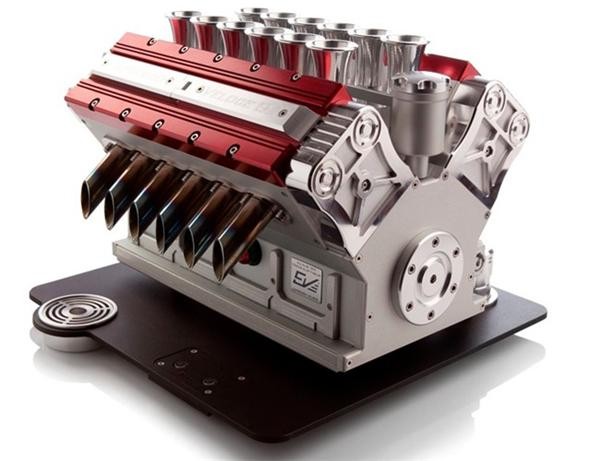 Super aggressive V12 engine coffee machine