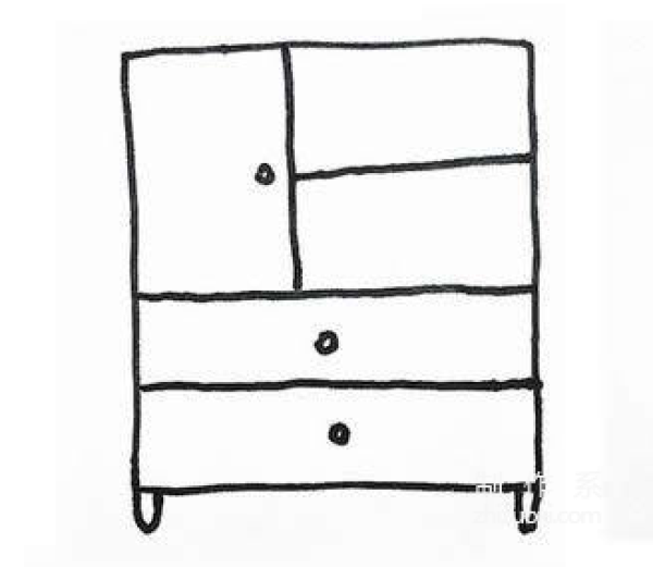 Learn to draw simple drawings, simple drawings of cabinets