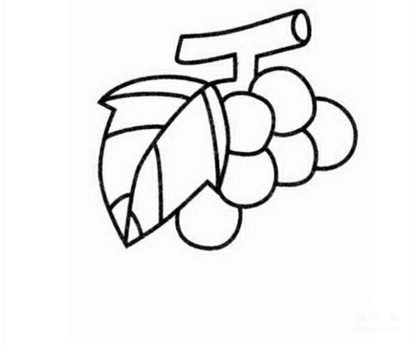 Learn to draw simple drawings, grapes