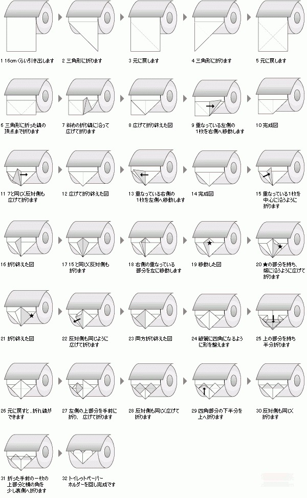 Paper art hand-making tutorial, paper towel art origami, heart of innocence, heart of toilet paper, hand-made origami drawing tutorial