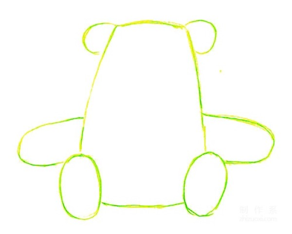 A collection of pictures of kindergarten childrens simple drawings, teach you step by step how to draw colorful teddy bears