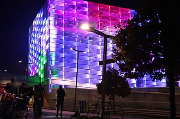 Giant Rubiks Cube Building