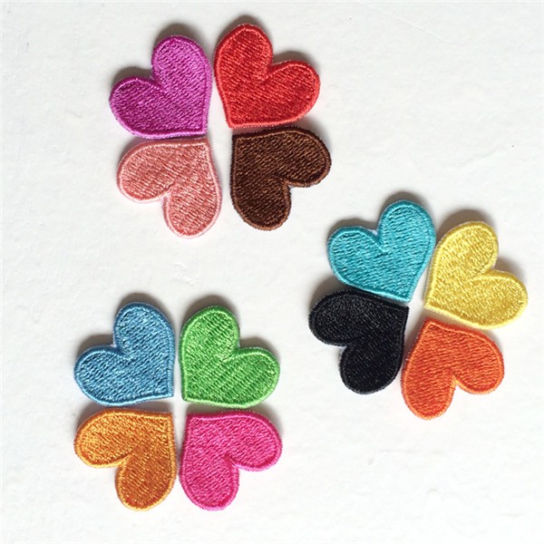 Creative, fresh and cute heart-shaped embroidery DIY love cloth stickers