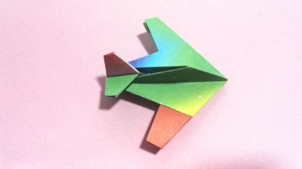 Teach you a simple origami fighter model handmade origami tutorial