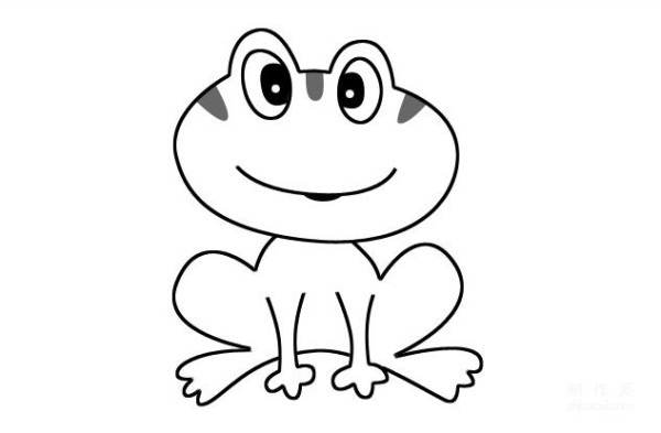 Cute frog simple drawing picture