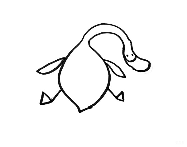 Learn to draw simple strokes, step-by-step tutorial on how to draw a colorful duck