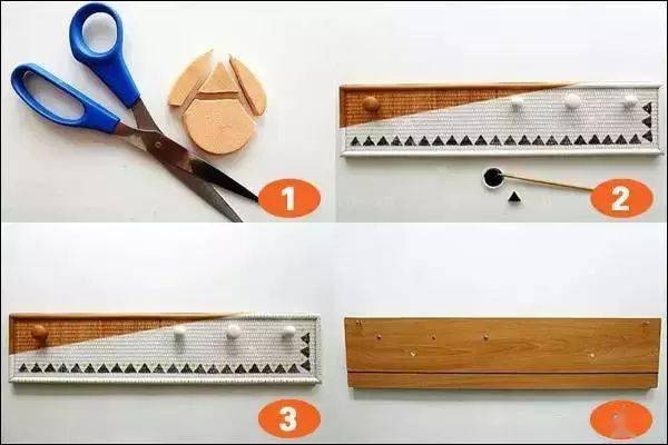 DIY transformation of old straw drawers into personalized wall hanging hooks