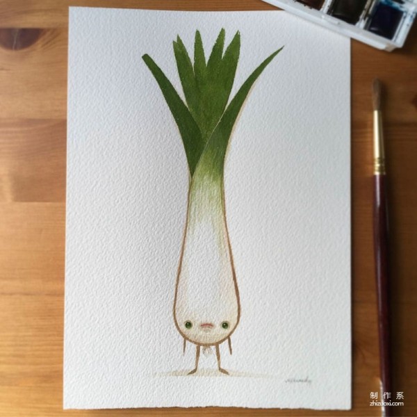 An interesting picture book with illustrations of anthropomorphic fruits and vegetables