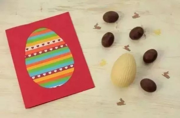 Kindergarten creative greeting card flat egg-shaped greeting card