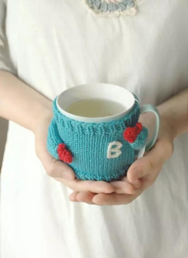 Knitted cup sweater handmade