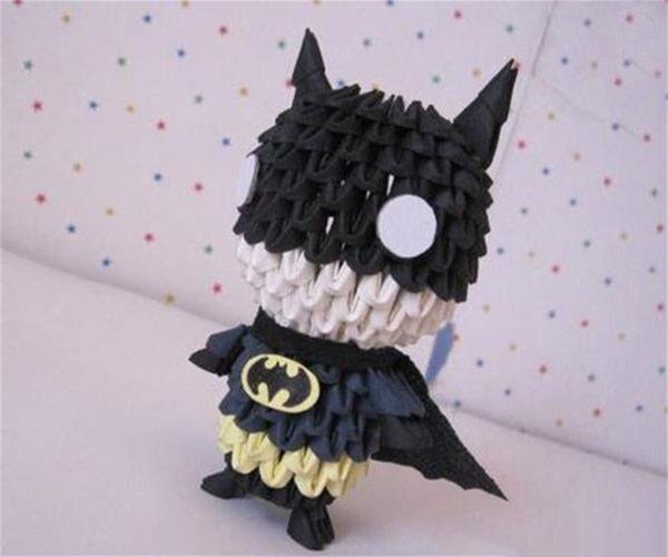 Origami triangle insert cartoon Batman three-dimensional origami product appreciation